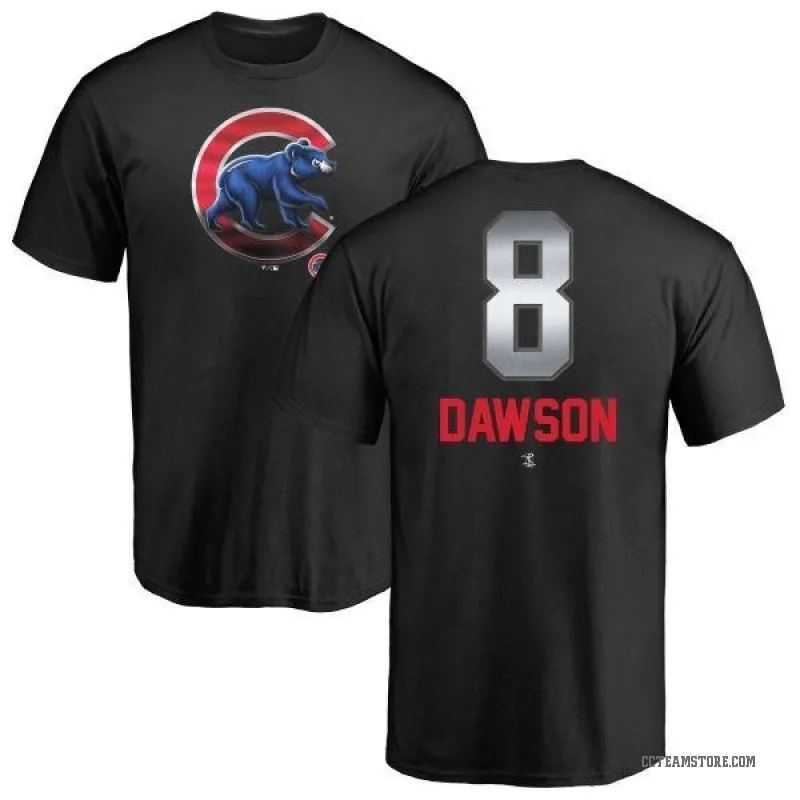 Andre Dawson Men's Black Chicago Cubs Midnight Mascot T-Shirt -