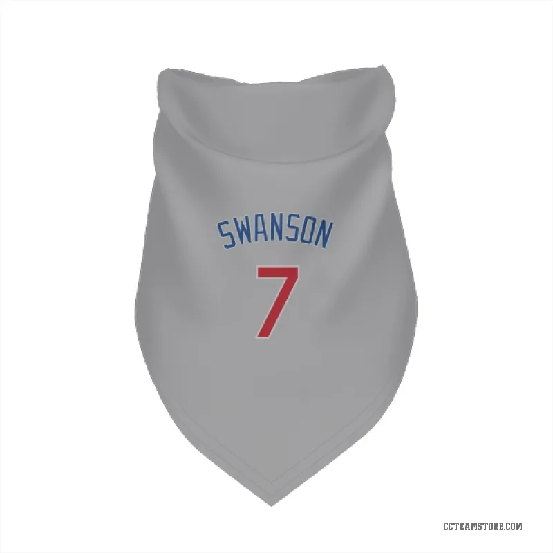 Dansby Swanson Gray Chicago Cubs Cat & Dog Pet Bandana