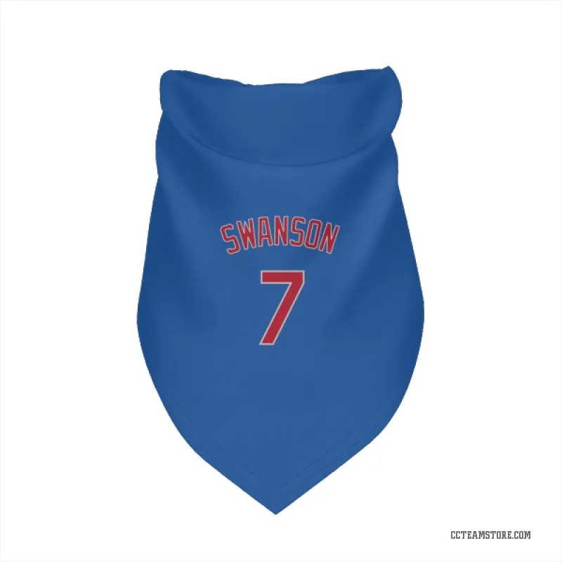 Dansby Swanson Royal Chicago Cubs Cat & Dog Pet Bandana