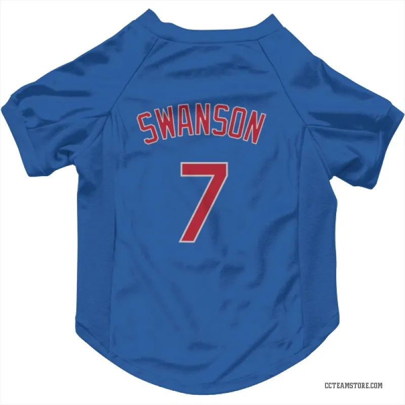 Dansby Swanson  Royal Chicago Cubs  Cat & Dog Pet Jersey