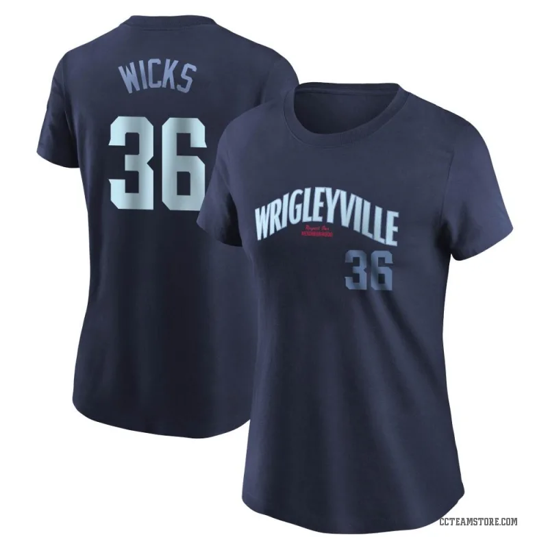Jordan Wicks Women's Navy Chicago Cubs City Connect T-Shirt