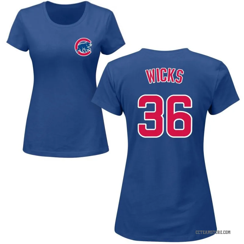Jordan Wicks Women's Royal Chicago Cubs Roster T-Shirt -