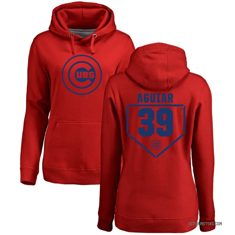 Julian Aguiar Women's Red Chicago Cubs Branded RBI Pullover Hoodie -