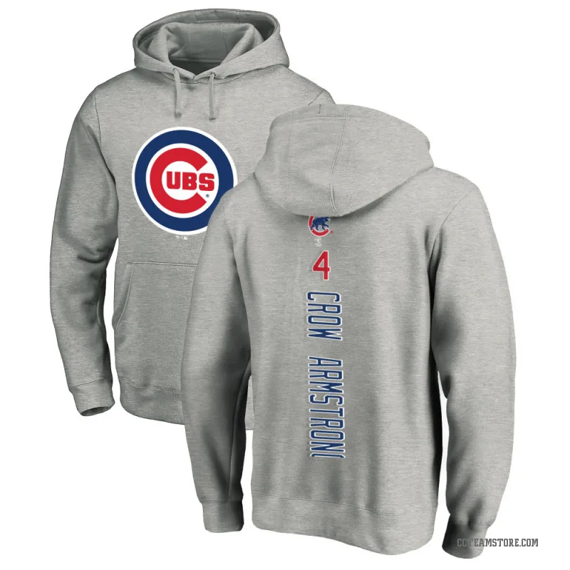 Pete Crow-Armstrong Men's Chicago Cubs Ash Backer Pullover Hoodie