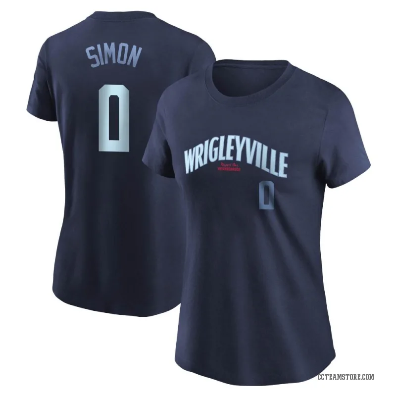 Ronny Oliver Simon Women's Navy Chicago Cubs City Connect T-Shirt