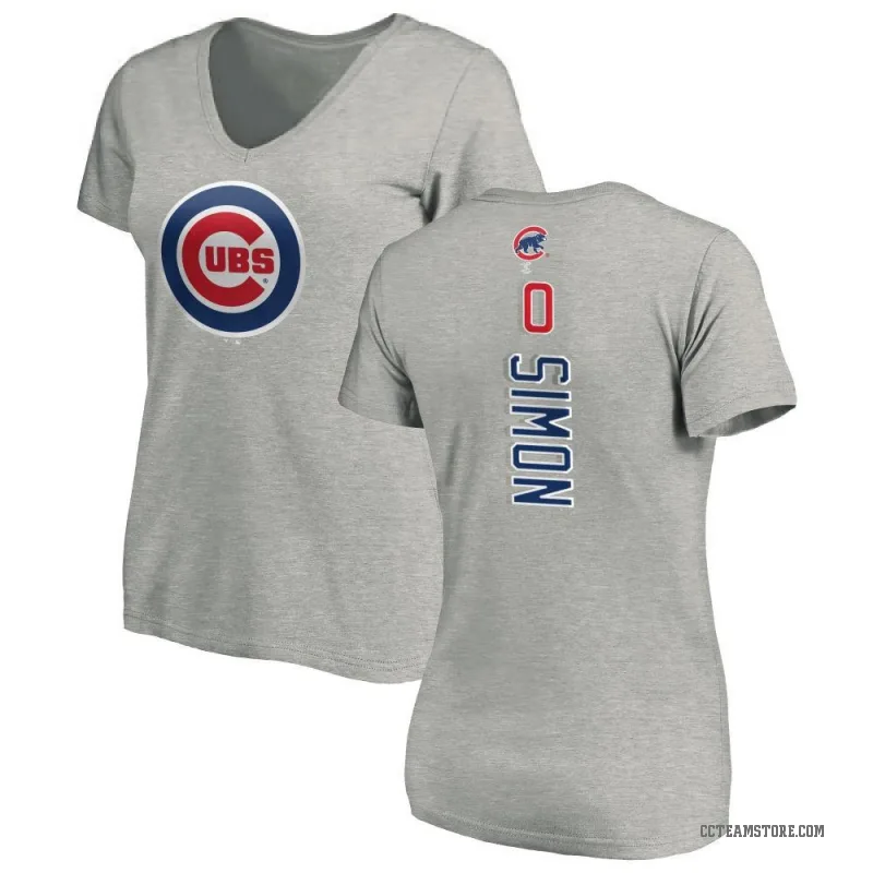 Ronny Oliver Simon Women's Olive Chicago Cubs Backer Slim Fit T-Shirt - Ash
