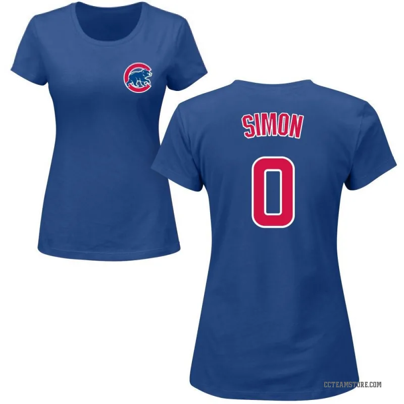 Ronny Oliver Simon Women's Olive Chicago Cubs Roster T-Shirt - Royal