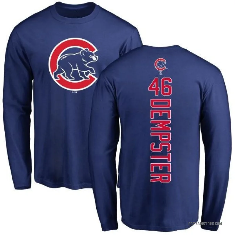 Ryan Dempster Men's Royal Chicago Cubs Backer Long Sleeve T-Shirt -