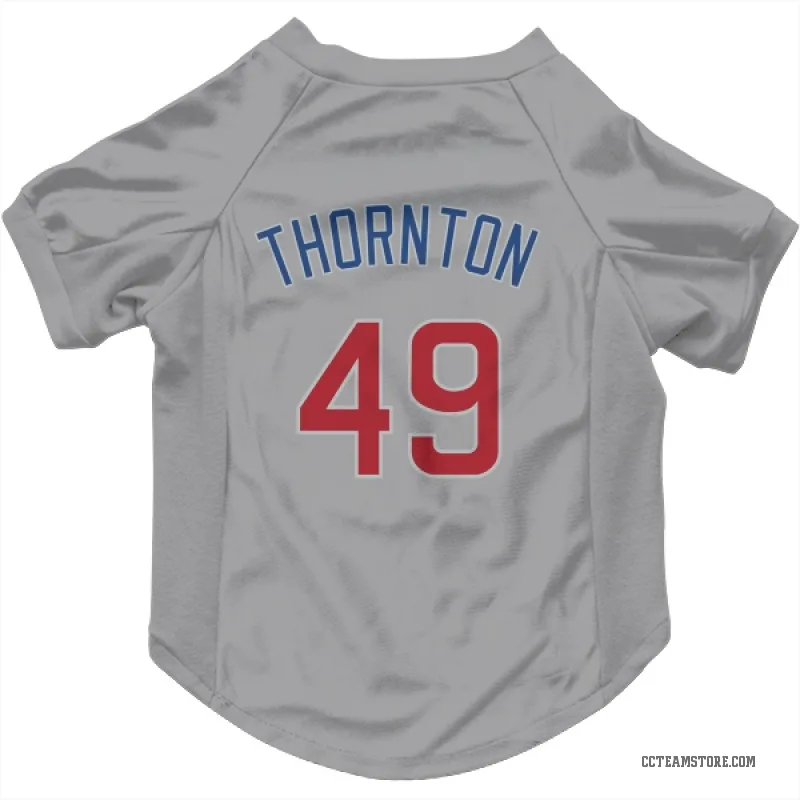 Trent Thornton  Gray Chicago Cubs  Cat & Dog Pet Jersey