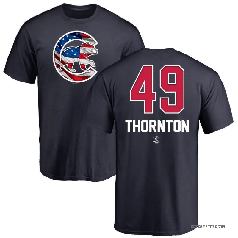 Trent Thornton Men's Navy Chicago Cubs Name and Number Banner Wave T-Shirt -