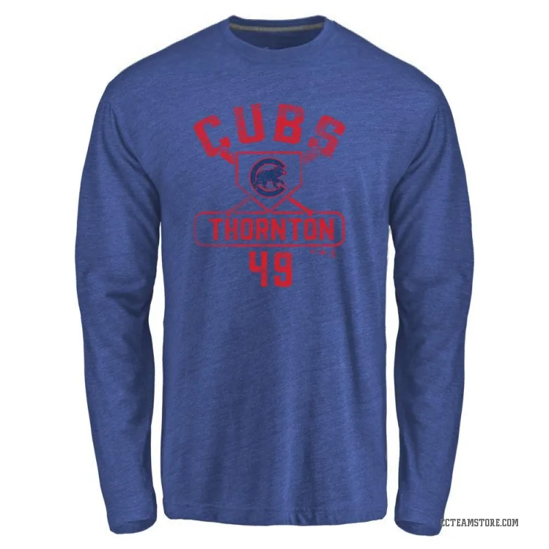 Trent Thornton Men's Royal Chicago Cubs Base Runner Long Sleeve T-Shirt -