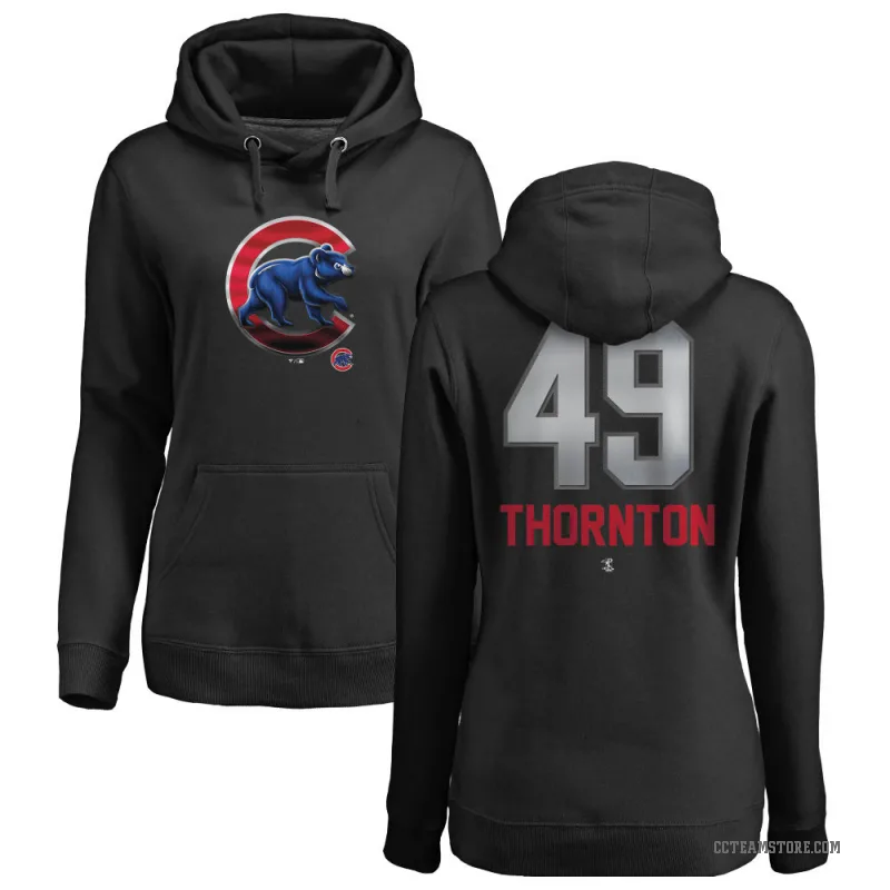 Trent Thornton Women's Black Chicago Cubs Branded Midnight Mascot Pullover Hoodie -