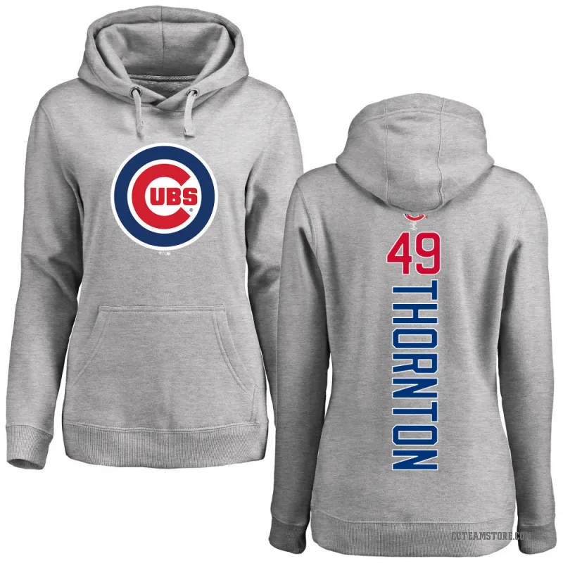 Trent Thornton Women's Chicago Cubs Ash Backer Pullover Hoodie