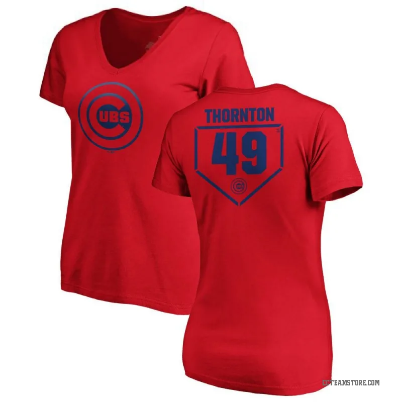 Trent Thornton Women's Red Chicago Cubs RBI Slim Fit V-Neck T-Shirt -