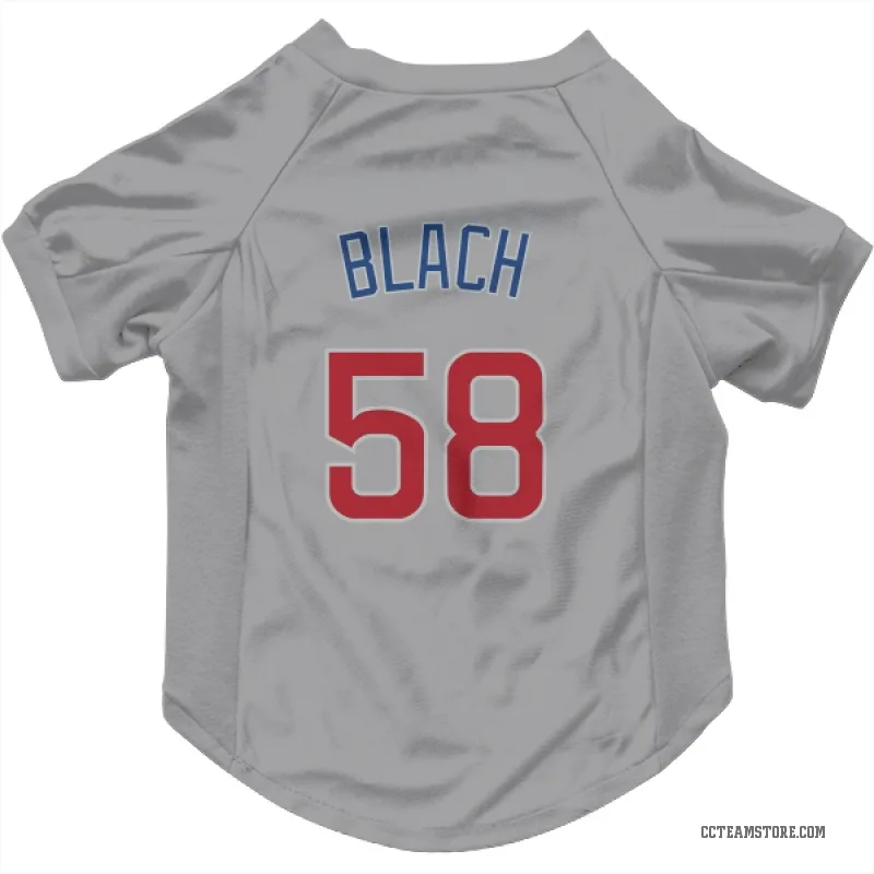 Ty Blach  Gray Chicago Cubs  Cat & Dog Pet Jersey