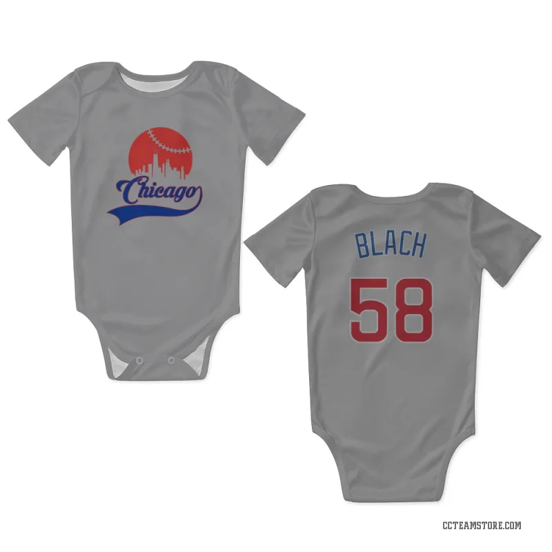 Ty Blach  Gray Chicago Cubs  Newborn & Infant Bodysuit