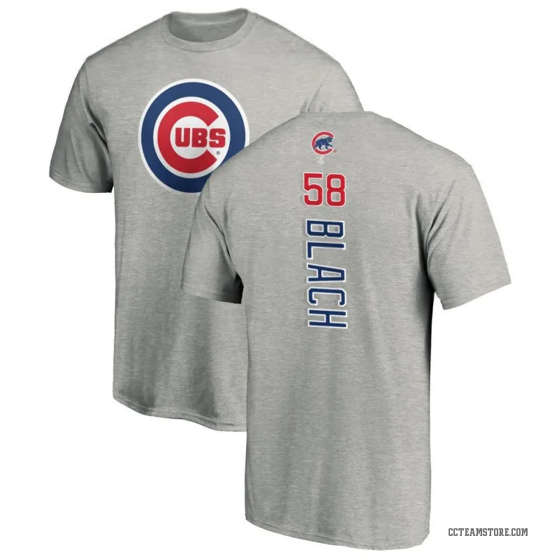 Ty Blach Men's Ash Chicago Cubs Backer T-Shirt -