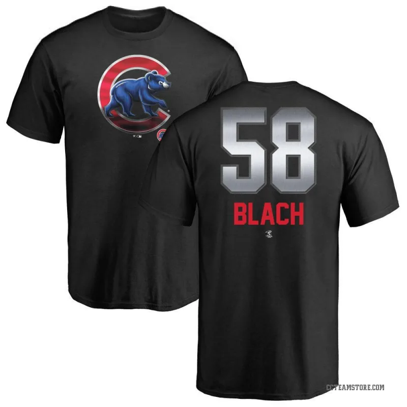 Ty Blach Men's Black Chicago Cubs Midnight Mascot T-Shirt -