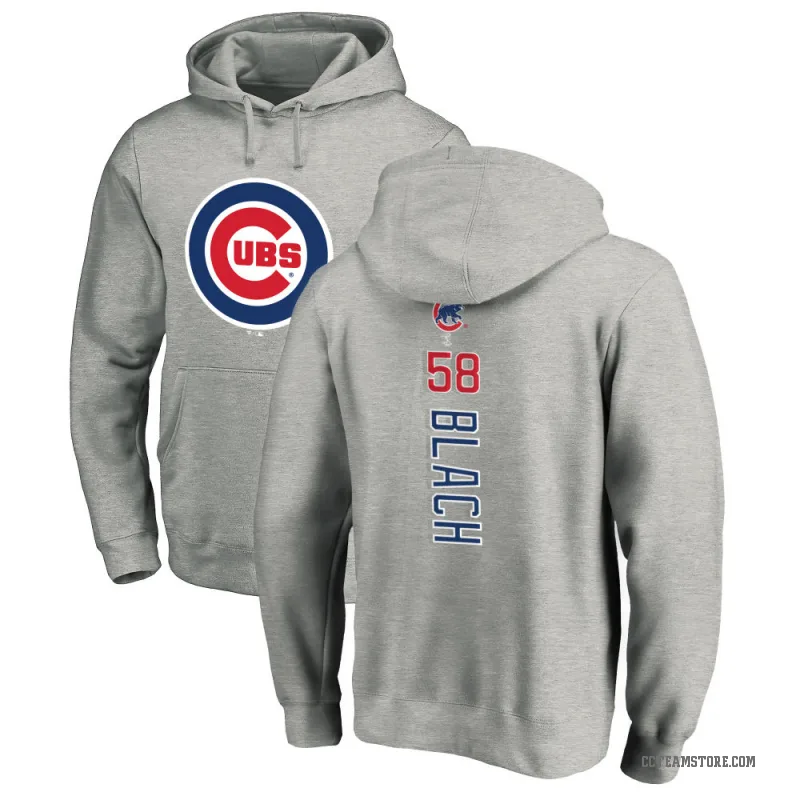 Ty Blach Men's Chicago Cubs Ash Backer Pullover Hoodie