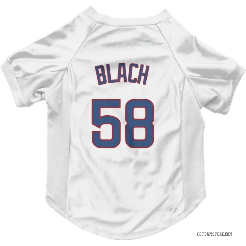 Ty Blach  White Chicago Cubs  Cat & Dog Pet Jersey