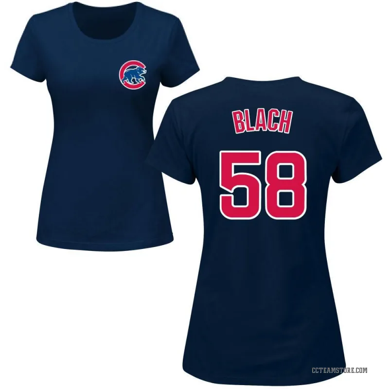 Ty Blach Women's Navy Chicago Cubs Roster T-Shirt -