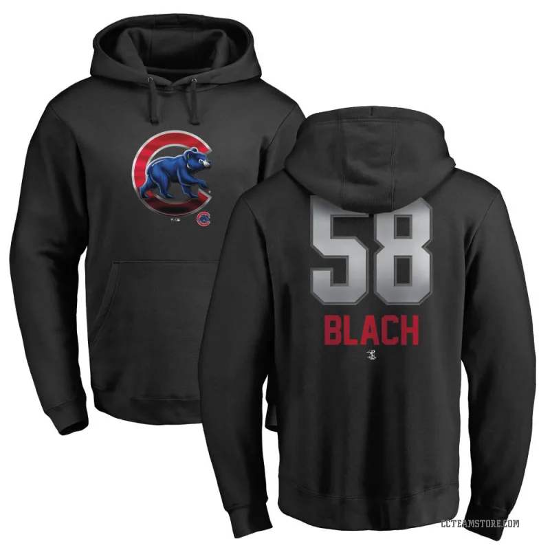 Ty Blach Youth Black Chicago Cubs Branded Midnight Mascot Pullover Hoodie -