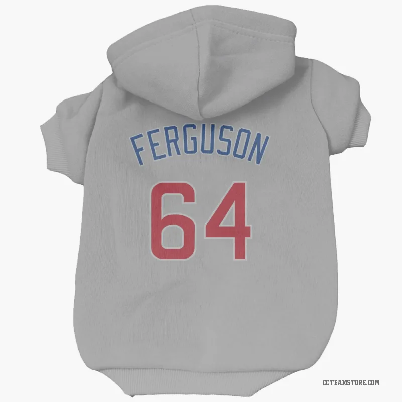 Tyler Ferguson  Gray Chicago Cubs  Cat & Dog Pet Hoodie