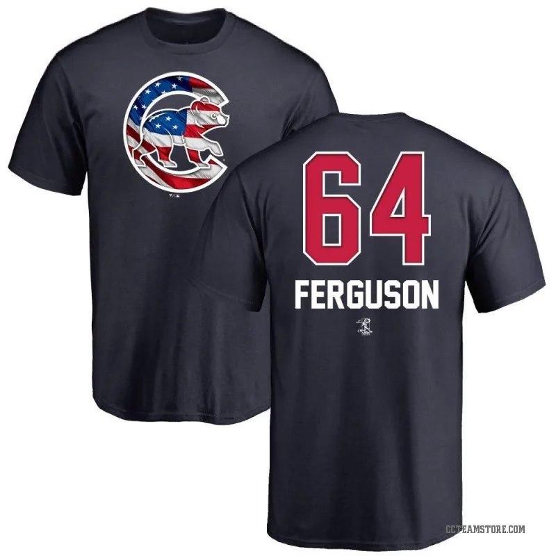 Tyler Ferguson Men's Navy Chicago Cubs Name and Number Banner Wave T-Shirt -