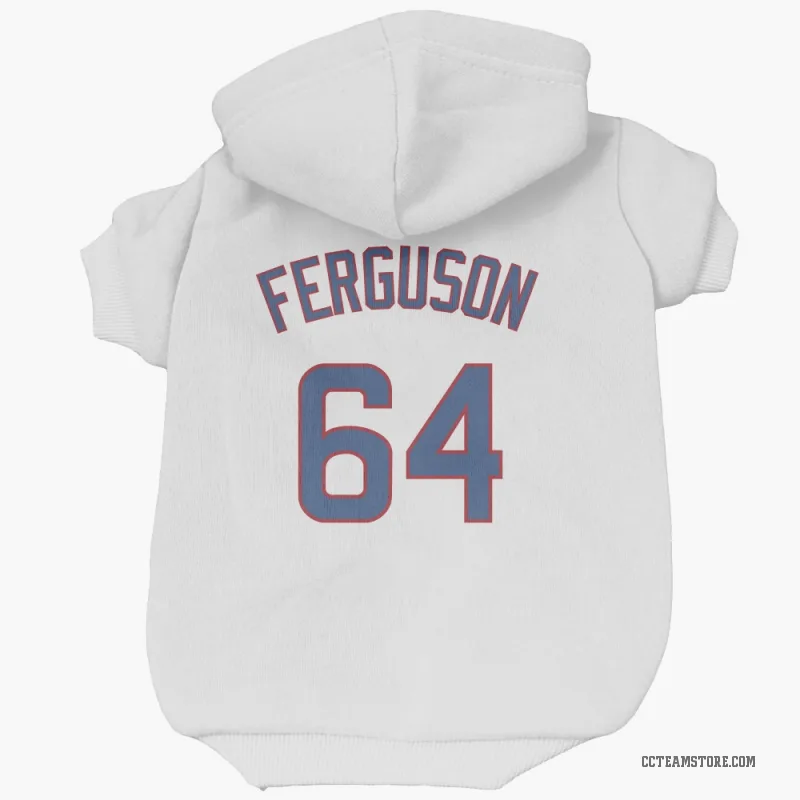 Tyler Ferguson  White Chicago Cubs  Cat & Dog Pet Hoodie