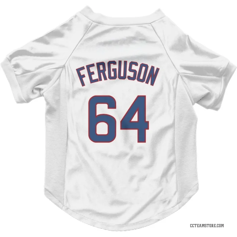 Tyler Ferguson  White Chicago Cubs  Cat & Dog Pet Jersey