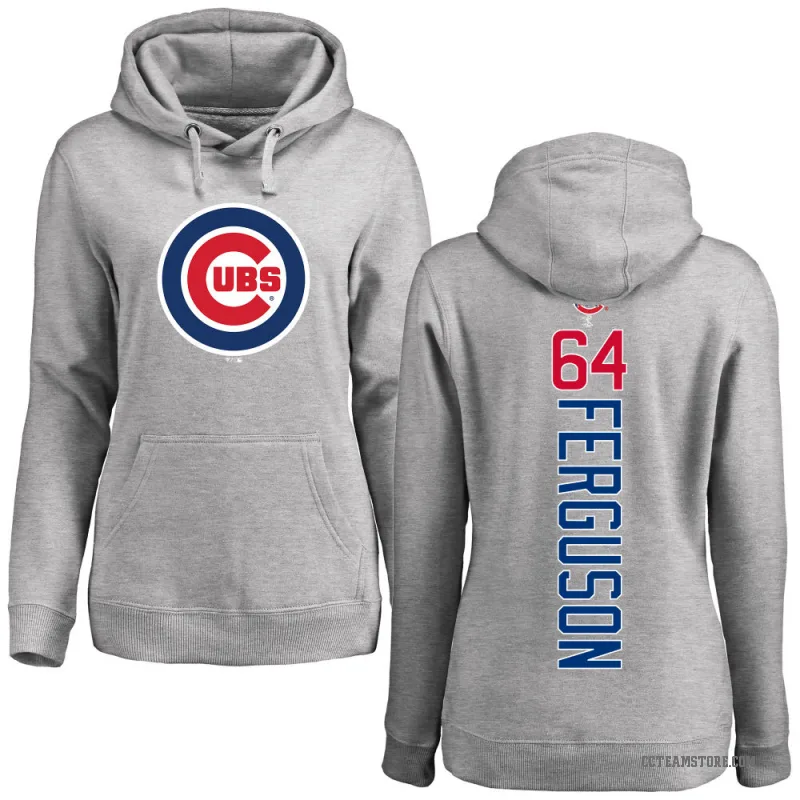 Tyler Ferguson Women's Chicago Cubs Ash Backer Pullover Hoodie