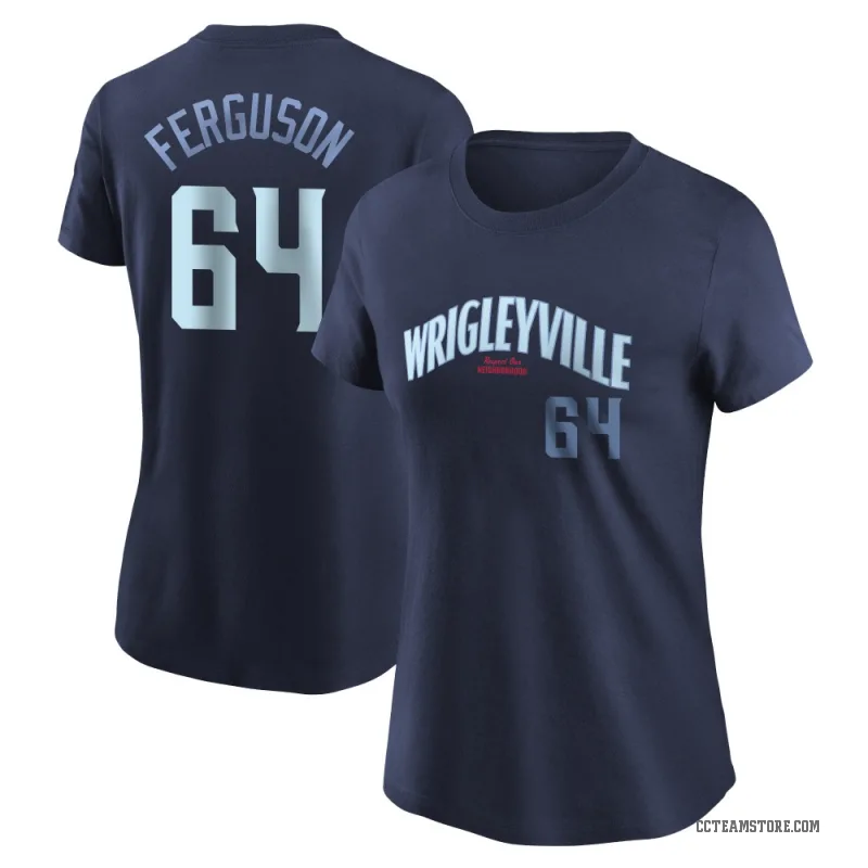 Tyler Ferguson Women's Navy Chicago Cubs City Connect T-Shirt
