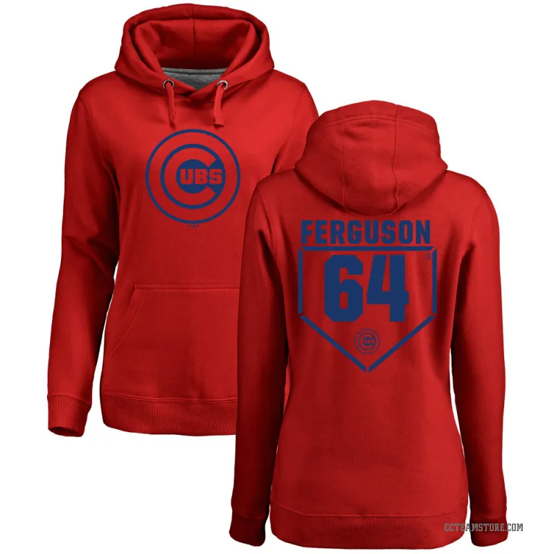 Tyler Ferguson Women's Red Chicago Cubs Branded RBI Pullover Hoodie -
